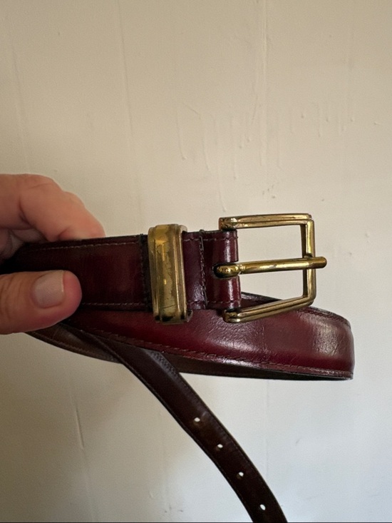 Dooney & Bourke vintage Burgundy Belt with Gold Buckle